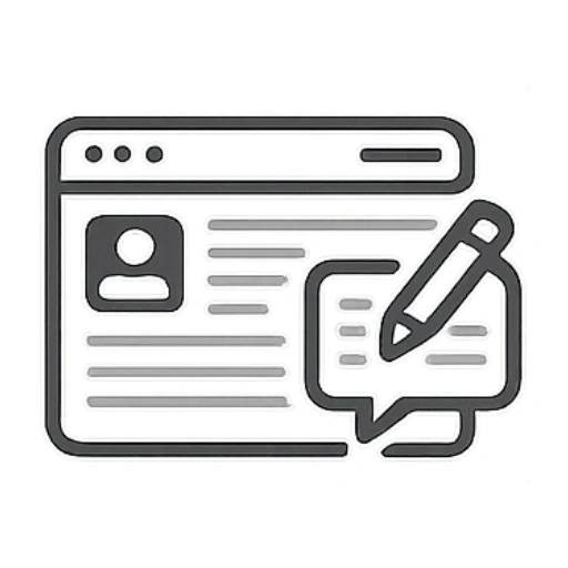 icon of an blog post